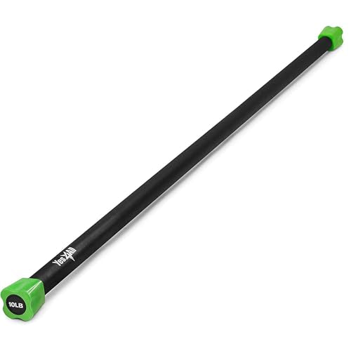 Yes4All Weighted Bars Set of 10, 15, 20 lbs for Full Body Workout
