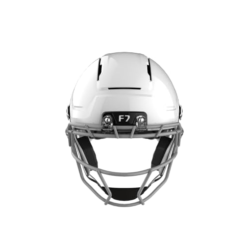 Youth Football Helmet - Schutt F7 AiR Virginia Tech 5-Star Molded Gloss White Medium