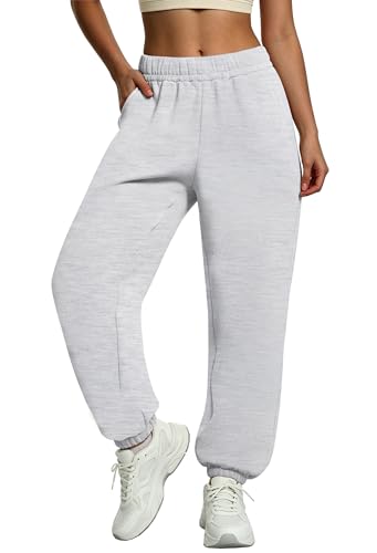 Women's Oversized Drawstring Lounge Sweatpants with Pockets - Small / Chestnut Brown