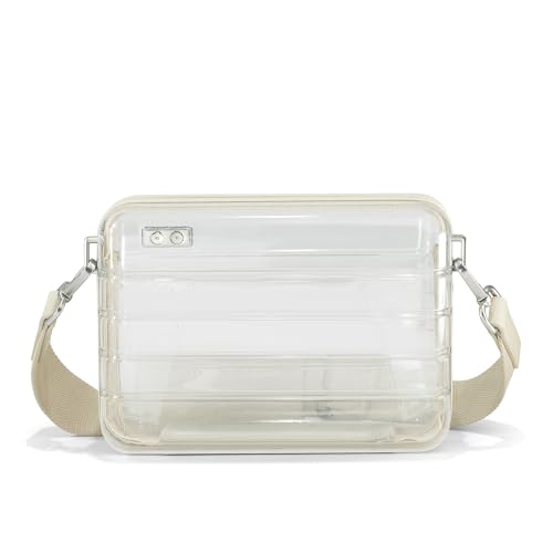 Salt White Away Stadium Bag - Clear Crossbody Purse, Stadium-Approved