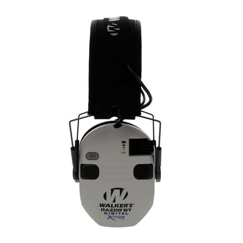Walker's Razor X-TRM Electronic Shooting Ear Muffs - Bluetooth, One Size, Grey