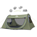 Night Cat 2-Person Army Green Waterproof Pop-Up Camping Tent - Instant Setup
