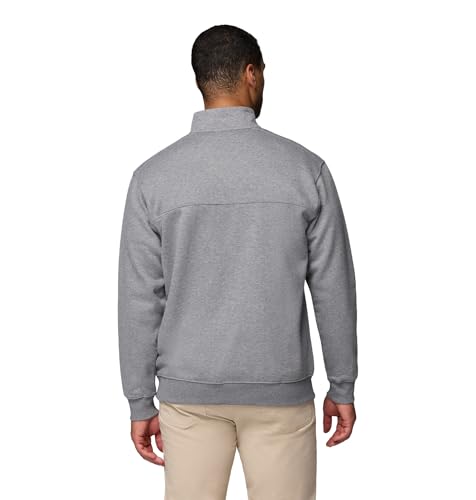 Columbia Men’s Hart Mountain II Half Zip Charcoal Heather Large - Warm Fleece Pullover