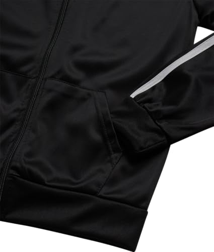 Pro Athlete Boys 3-Piece Tracksuit Set - Black/White, Hoodie Tee Joggers