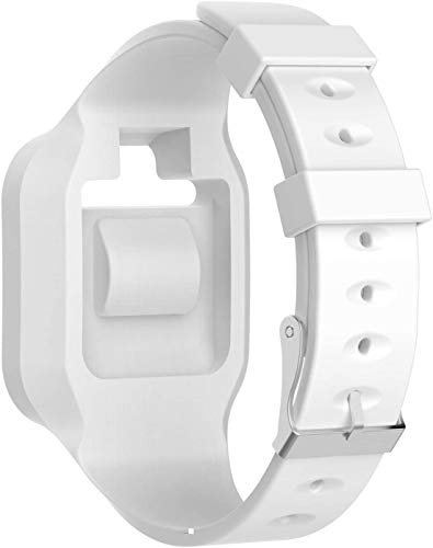 Colorful Silicone Watch Band Compatible with Golf Buddy Voice 2 - White