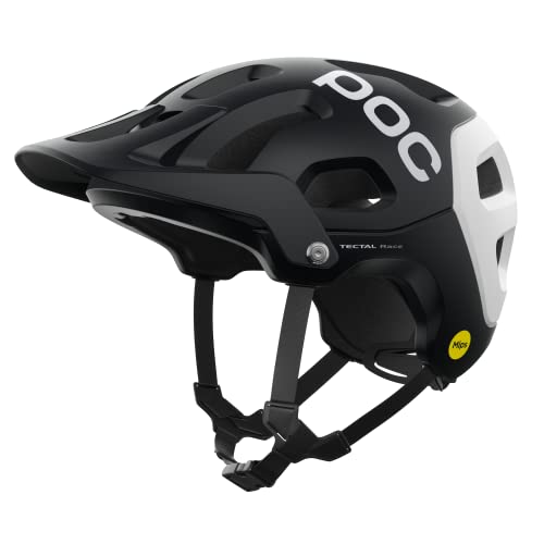 Mountain Bike Helmet with MIPS - Tectal Race, Adjustable Visor, 55-58cm - Black/White