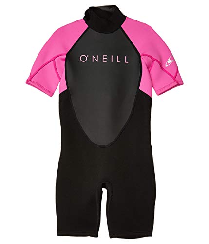 Youth Wetsuit with Back Zip - 2mm Neoprene for Surfing & Water Sports - Black/Berry, Size 8