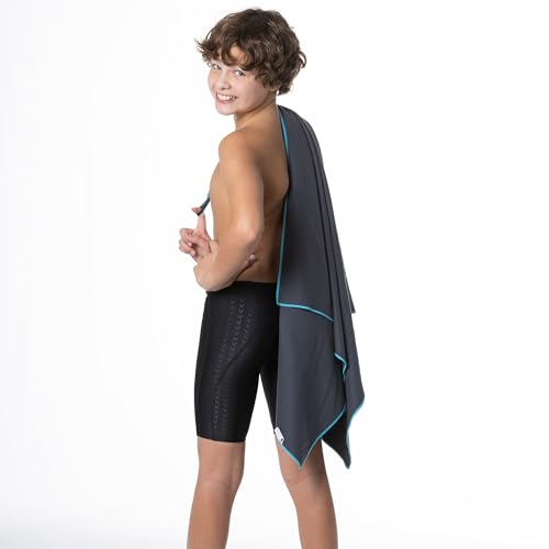 Flow Hydro Sport Microfiber Swim Towel - X-Large Gray Quick Dry Water Sports