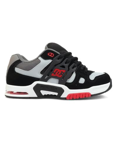 Men's DC AT-2 Sneakers Black Grey Red 14 Medium Impact-Absorbing Shoes