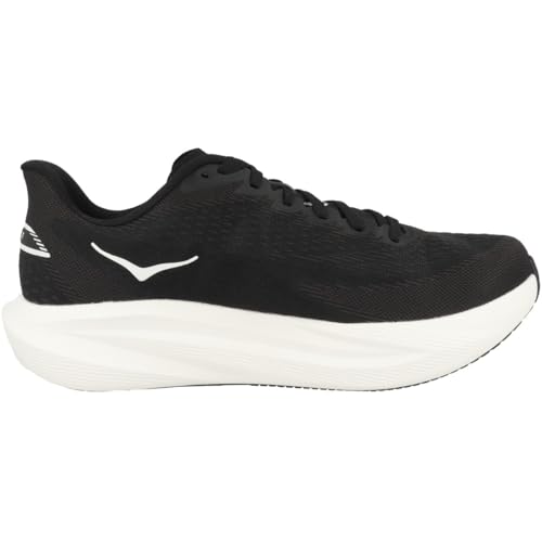 Hoka Mens Mach 7 Running Shoes 10.5 Black White - Speed-Focused Athletic Sneakers