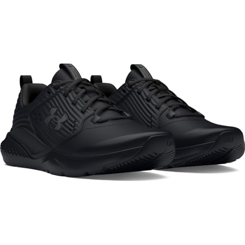 Under Armour Men's Charged Commit Trainer 4 Running Shoes - Black/Ultimate Black/Castlerock, Size 10