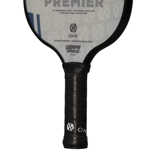 Onix Evoke Premier Pickleball Paddle - 14mm Medium Blue Impact Shape