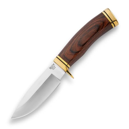 Brown Buck Knives 192 Vanguard Fixed Blade Hunting Knife with Sheath - DymaLux Handle