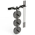 Wall Mounted Weight Plate Rack & Barbell Holder - Heavy Duty Steel, Black (Yes4All 6 Pegs & 4 Barbell Storage, Load up to 1190 lbs) - A. Black