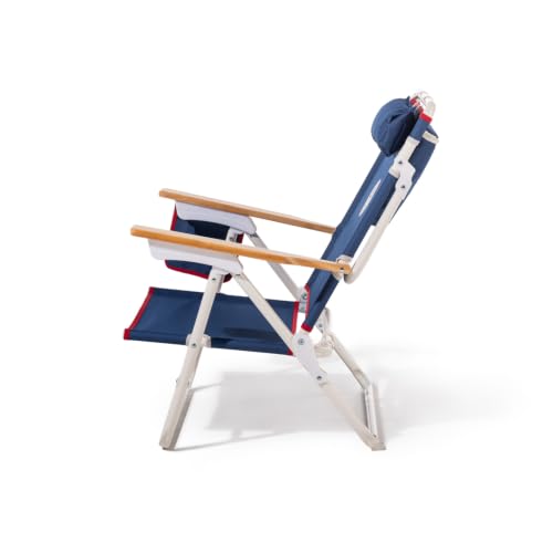 Lightweight Portable Beach Chair Backpack Recliner with Cooler Pocket