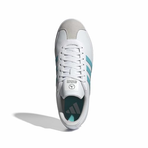 Adidas Mercedes AMG Petronas F1 Team Unisex Casual Court Shoes - White/Semi Mint/Rush/Grey, 14 Men / 15 Women