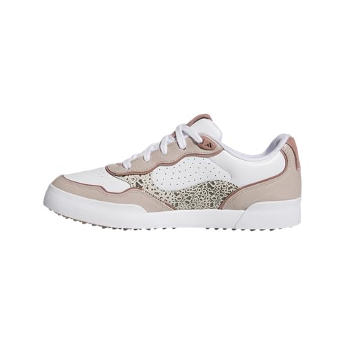 adidas Women's Retrocross 25 Spikeless Golf Shoes White/Wonder Taupe/Warm Clay - Size Options