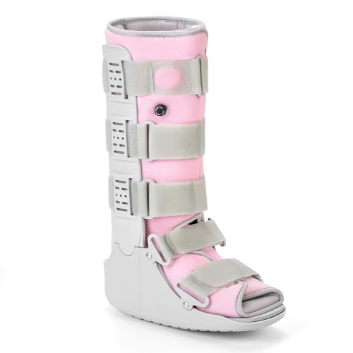Tall Pink Air Cam Walker Boot for Broken Foot - Large Size, Support & Comfort