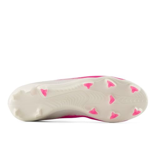 New Balance Unisex Furon Team FG V8 Soccer Cleats - Pink Heat/Sea Salt, 11.5 Women / 10 Men