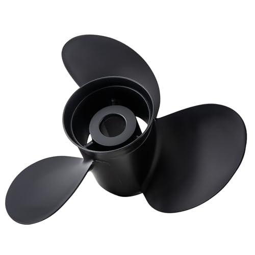 Qiclear 14.5x19 Aluminum Outboard Propeller for Mercury Engines 135-300HP, RH, Hub Kit Included
