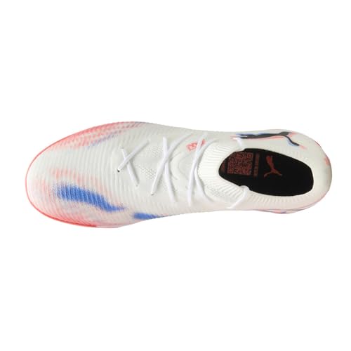 PUMA Mens Future 8 Match Indoor Soccer Cleats - White-Black-Red Variation 13