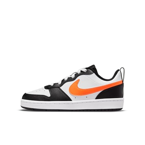 Nike Boys' Court Borough Low 2 PSV Trainers - White/Orange/Black, Big Kid 6