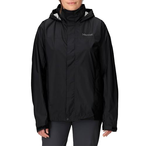 Marmot Women's Precip Eco Waterproof Rain Jacket - Large Black, Latest Collection