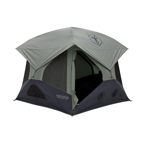 Overland Camping Tent for 4 - Waterproof Pop-Up Hub Tent with Mesh Roof