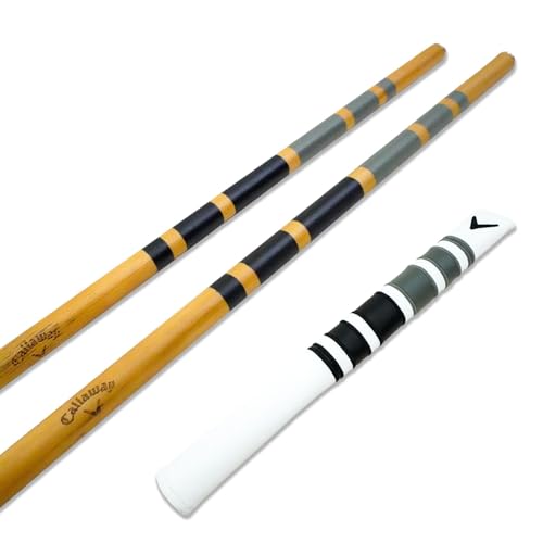 Callaway Heritage Wood Golf Alignment Sticks with Cover - 2 Pack