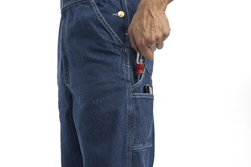 Carhartt Men's Darkstone Denim Bib Overalls 44W x 32L Workwear