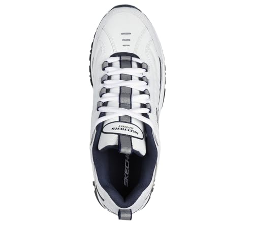 Skechers Men's Energy After Burn Sneakers White/Navy 10.5 Wide