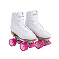 White Classic Quad Roller Skates for Women & Men - Adjustable High-Top Boots, 60mm PU Wheels