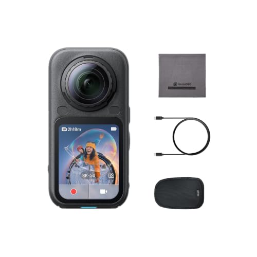 Insta360 X6 8K 360 Action Camera Bundle with Waterproof Design & Accessories