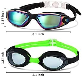 Skiennix Kids Swim Goggles - UV Protection, Anti-Fog, No Leaking | 4 Pack for Ages 6-14