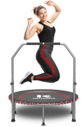K KENSONE 40/48 Inch Foldable Bungee Rebounder Trampoline for Adults with Adjustable Handlebar