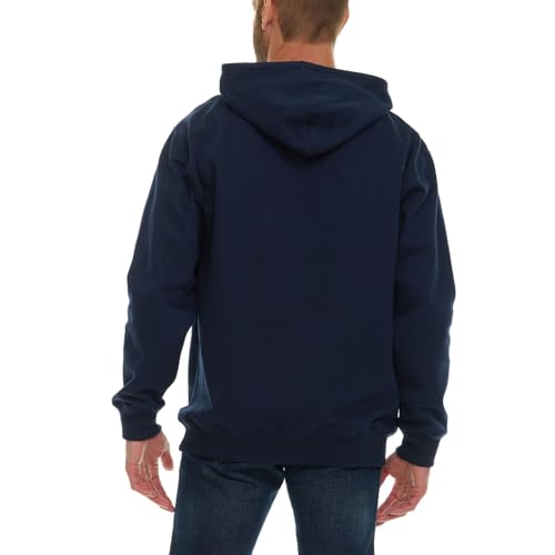 Wrangler Big & Tall Men's Navy Heavyweight Fleece Pullover Hoodie 3X Tall