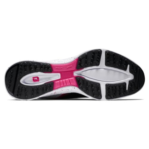 FootJoy Women's FJ Fuel Golf Shoes - Previous Season Style Black Grey Pink, Water-Resistant Support