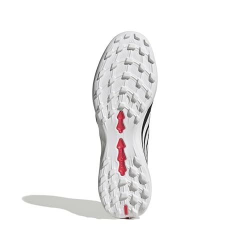 adidas League Fold-Over Turf Soccer Cleats for Women Men - Red White Black, Size 8/7