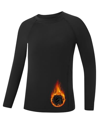 Youth Boys Thermal Compression Shirt Long Sleeve Base Layer for Football Baseball Soccer