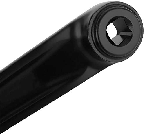 Aluminium Alloy Crank Arm Set - 170mm Left Arm Replacement for Mountain & Road Bikes, Horizontal Square Hole (Black)