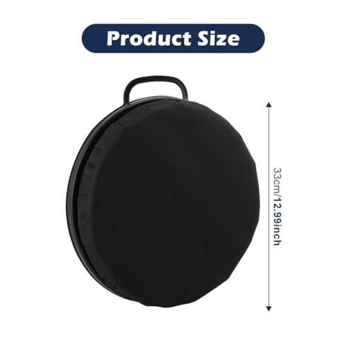 Black 5 Gallon Bucket Seat with 360-Degree Swivel and Waterproof Cover