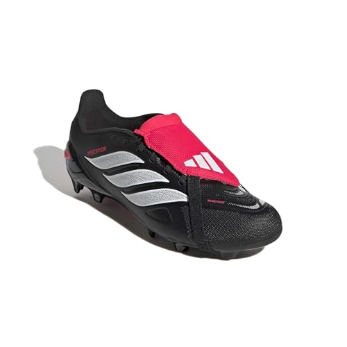 adidas Kids' League Predator Fold-Over Tongue Soccer Sneakers - Big Kid, Black/White/Lucid Red