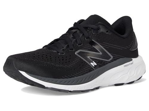 New Balance Women's Fresh Foam X 860 V13 Running Shoes - Big Kid, Black/White/Magnet
