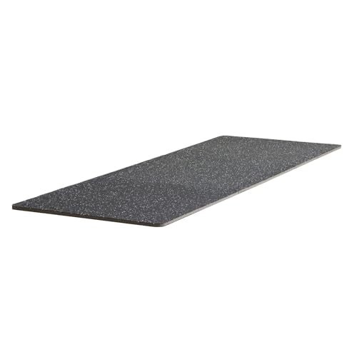 VEVOR Black & White Interlocking Gym Floor Tiles 25L x 25W x 0.56In, 100 sq ft Home Workout Mat Set