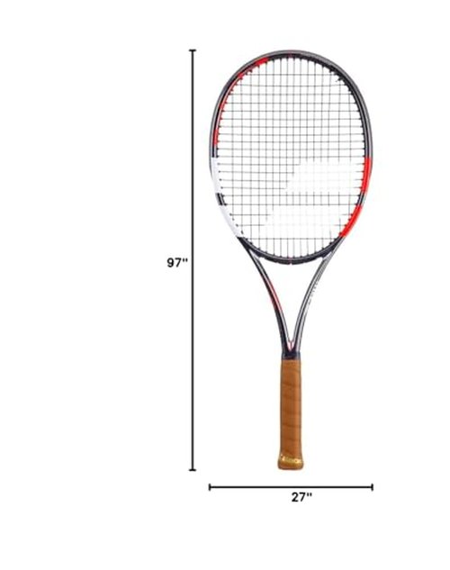 Babolat Pure Strike VS Tennis Racquet - Strung with 16g White Syn Gut at Mid-Range Tension (4 1/4" Grip)