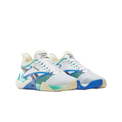 Reebok Mens Nano Court Sport Tennis & Pickleball Shoes - White/Weathered White/Unleashed Green, Size 7-14