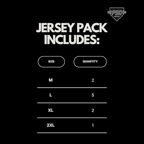 Men's Reversible Basketball Jerseys 10-Pack Medium-XXL Black & White Pro90 Elite