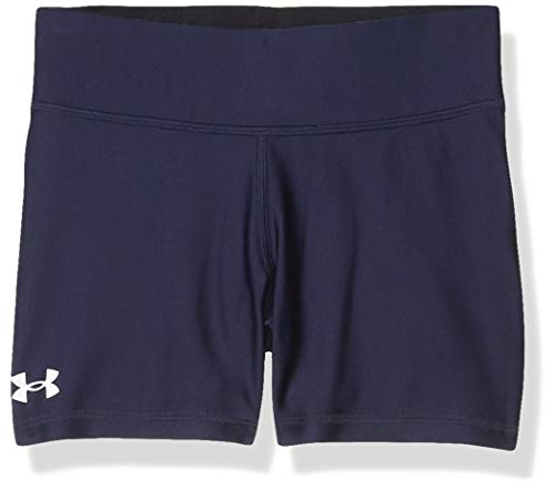 Under Armour Girls' Team Shorty Shorts Large Midnight Navy White