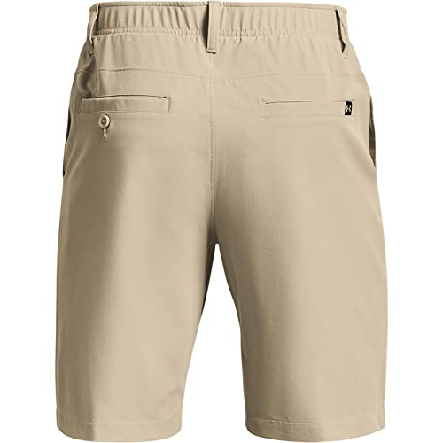 Under Armour Golf Drive Shorts Khaki & Halo Gray 38 - Lightweight, Stretchy, Water-Resistant