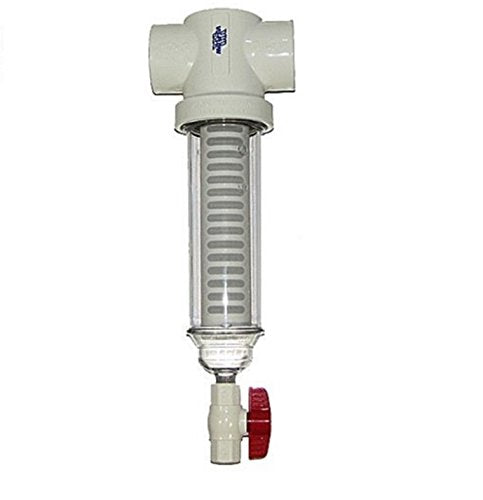 PVC Slip Fit Sand Separator Water Filter System 1.5 Inch 50 GPM Spin Down Mesh